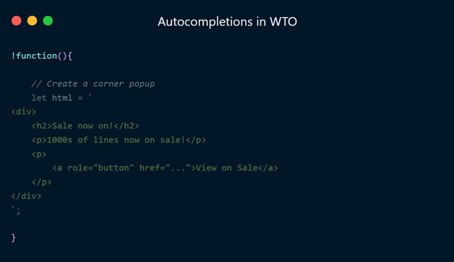 Webtrends Optimize's AI Coding Copilot